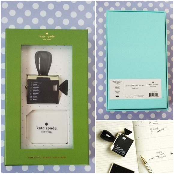 Kate Spade rotating stamp with ink - Picture 2 of 4